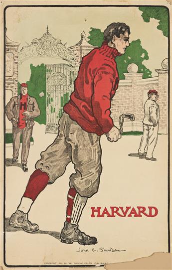 JOHN E. SHERIDAN (1880-1948).  [HARVARD] & [YALE.] Two posters. Circa 1901. Each 22½x14¼ inches, 57x36¾ cm. Andrew B. Graham, Photo-Lit